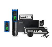 TTOOGO Wireless Rotary Tattoo Pen with Coreless Motor - Professional Rotary Tattoo Machine with 2000mAh Battery, LED Display,blue