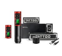 TTOOGO Wireless Rotary Tattoo Pen with Coreless Motor - Professional Rotary Tattoo Machine with 2000mAh Battery, LED Display,red