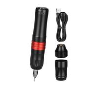 TTOOGO Wireless Tattoo Battery Pen with LCD Screen - 2000mAh Rotary Tattoo Machine with 3.5mm Stroke, 9000RPM, Adjustable Cartridge Depth, USB-C Charging for Artists and Beginners,Red