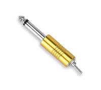 TTOOGO Wireless Tattoo Foot Pedal Switch - Mini Aluminum Alloy Tattoo Machine Control Switch, Compatible with 6.35mm RC Power Supply, Hands-Free Operation for Tattoo Artists,Gold