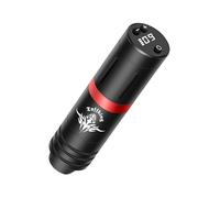 TTOOGO Wireless Tattoo Pen - Adjustable Voltage Rotary Tattoo Machine with Japan Motor, LCD Display, 10500 RPM, 4mm Stroke Length, Rechargeable, Quiet Operation for Professional Artists,Red