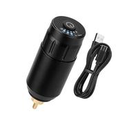 TTOOGO Wireless Tattoo Pen Battery - 1300mAh RC Power Supply with Memory Voltage Setting, USB Rechargeable Aluminum Alloy Tattoo Battery for Rotary Machine Use,Black