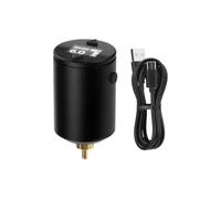 TTOOGO Wireless Tattoo Pen Battery Power Supply with LCD Timer - 1300mAh USB-C Rechargeable RCA Battery Pack, 4V-12V Adjustable, Digital Display, Fits Rotary Tattoo Pens,Black