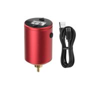 TTOOGO Wireless Tattoo Pen Battery Power Supply with LCD Timer - 1300mAh USB-C Rechargeable RCA Battery Pack, 4V-12V Adjustable, Digital Display, Fits Rotary Tattoo Pens,Red