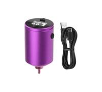 TTOOGO Wireless Tattoo Pen Battery Power Supply with LCD Timer - 1300mAh USB-C Rechargeable RCA Battery Pack, 4V-12V Adjustable, Digital Display, Fits Rotary Tattoo Pens,Purple