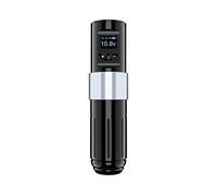 TTOOGO Wireless Tattoo Pen with OLED Display - Adjustable Voltage Rotary Tattoo Machine, 12V 12000 RPM Motor, 1700mAh Battery, 8 Hours Working for Professional Artists,Black,1 battery