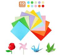 TTOOP 200 Sheets Coloured Origami Paper, Square Coloured Paper Double Sided Craft Art Paper for DIY Crafts and Kids(Square:15x 15 cm)