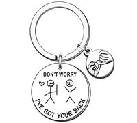 TTOVEN Best Friend Keyring Friendship Gifts I've Got Your Back Keyring Stick Figures Funny Gifts for Her Him BFF Friend Brother Sister Besties Daughter Son