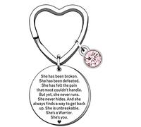 TTOVEN Cancer Survivor Gifts for Women Cancer Fighter Gift Inspirational Gifts for Women Get Well Gifts She's a Warrior Keyring Cancer Awareness Recovery Gifts Encouragement Gifts