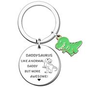 TTOVEN Daddy Father's Birthday Gifts Daddy Keyring From Daughter Son Daddysaurus