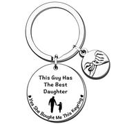 TTOVEN Father's Day Gift from Daughter - Keyring for Dad and Daddy