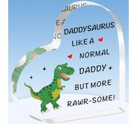 TTOVEN Funny Daddy Gifts for Father's Day & Birthday - Daddysaurus Acrylic Plaque