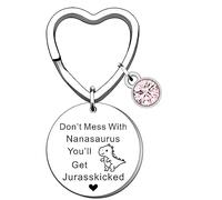 TTOVEN Funny Nana Keyring from Grandchildren - Nanasaurus Gifts for Mother's Day