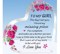 TTOVEN I Love You Gift For Her, Valentine's Day Gift For Girlfriend, Heart Shaped Acrylic To My Girl