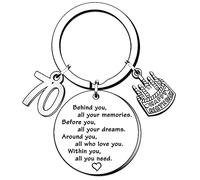 TTOVEN Inspirational Keyring for 75th Birthday Gifts for 75th Birthday Gifts for Her Him Dad Mummy Mum Grandad Grandma Nanny Nana Nanna Nan