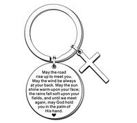TTOVEN Irish Blessing Keyring Gifts for Women Men May The Road Rise up to Meet You Keyring Christmas Birthday Gifts for Fmaily Friends Graduation Encouragement Gift for Her Him