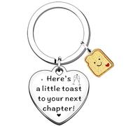 TTOVEN Leaving Gifts for Colleagues Women Simulation Bread Toast Keyring Congratulations Gifts New Job Charms New Beginnings Divorce Gift