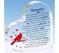 TTOVEN Memorial Gift Memorial Plaques Bereavement Gifts for Loss of Dad Mum Husband Grandma Memorial Gifts for Grave Remembrance Gifts Heart Acrylic Plaque Grave Decorations
