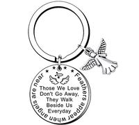 TTOVEN Memorial Gifts in Memory of Loved One Gift Feathers Appear When Angels are Near Loss of Loved One Keyring Memorial Sympathy Gifts