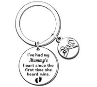 TTOVEN Mummy Gifts New Mummy Gifts Mum Keyring from Daughter Son Baby Announcement Gift Pregnancy Mum Mother Gift Mother’s Day Birthday Christmas