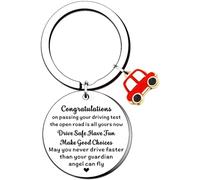 TTOVEN New Driver Gifts Just Passed Driving Test Keyring Gifts Congratulations Gift Drive Safe Guardian Angel Gifts Learner Driver Gift