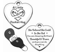 TTOVEN Pocket Hug Well Done Gifts Proud of You Gifts Congratulations Keyring Gift She Believed She Could So She Did Inspirational Gift for Her