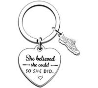 TTOVEN Runner Keyring Inspirational Runner Gifts For Women Marathon Runner Presents Cross Country Running Keyring Christmas Inspirational Gifts for Running Sport Lovers Coach