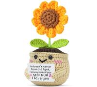 TTOVEN Step Mum Handmade Crocheted Flower Gifts Mother's Day Birthday Gifts for Step Mum