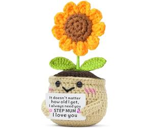 TTOVEN Step Mum Handmade Crocheted Flower Gifts Mother's Day Birthday Gifts for Step Mum