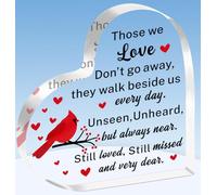 TTOVEN Sympathy Gifts Bereavement Gift Acrylic Heart Memorial Gift for Loss of Loved One Sympathy Condolence Grief Table Decor Gift Sympathy Gift for Christmas Remembrance Decor