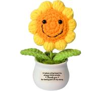 TTOVEN Teacher Gifts,It Takes a Big Hearts Teacher Gift,Positive Sunflower Doll Crochet,Teacher Presents,Birthday,Christmas,Graduation Presents