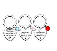 TTOVEN Teacher Gifts of 3 Thank You Teacher Gifts Appreciation Gifts for Teacher Keyring