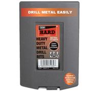 TTP HARD 19-Piece Metric Cobalt Drill Bit Set (1-10 mm, M35 5% Cobalt) - Fully Ground Bits for Stainless Steel & Hard Metals - 135° Split Point, Rigid Plastic Case