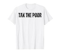 TTP Tax The Poor Funny Anti Capitalist Value Graphic T-Shirt, Men, White, S