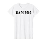 TTP Tax The Poor Funny Anti Capitalist Value Graphic T-Shirt, Women, White, S