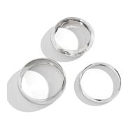 TTPSRY 3 Piece Smooth Round Bangle Bracelet Set Stackable Minimalist Metallic Cuff Wristband Jewelry Collection Women Accessories