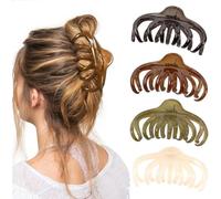 TTPSRY 4 Piece Set Hair Clips Big Hair Tools Shark Crocodile Clip Pumpkin Stylish Nonslip big claw clip hair grips for Thick Hair Large Thin Curly More Girls use All Shapes Hair Volumes Wear