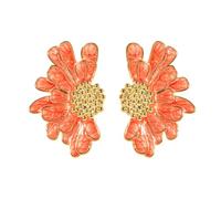 TTPSRY Bohemian Floral Statement Earrings - Vintage Tassel Dangle with Exaggerated Flower Petals for Women