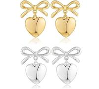 TTPSRY Bow Earrings for Women Piercing Ear Tragus Nose Earrings Bow Shape Jewelry Elegant Accessories Hypoallergenic Modern for Daily Use Party Gift, Talla única, Metal, No Gemstone
