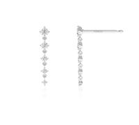 TTPSRY Dazzling Linear Drop Earrings Cubic Zirconia Dangle Studs 5 Stone Cascade Jewelry Elegant Bridal Statement Earrings