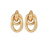 TTPSRY Earrings for Women Double Hoop Earrings Crystal Round Trapezoo Earrings Metal Earrings Statement Geometric Hypoallergenic Gift for Holiday Anniversary, Alloy Steel