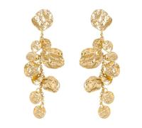 TTPSRY Flower Petal Dangle Earrings for Women Gold Bohemian Tassel Exaggerated Statement Jewelry for Women Daily Wear and Party Gifts (Gold)