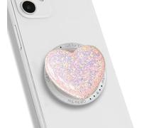 TTPSRY Magnetic Phone Grip Stand Airbag Holders Creative Glitter Resin Heart Removable With Magnetic Ring Stylish Decor Accessories Suitable for Girls Smartphones Gifts(Pink)