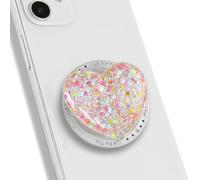 TTPSRY Magnetic Phone Grip Stand Airbag Holders Creative Glitter Resin Heart Removable With Magnetic Ring Stylish Decor Accessories Suitable for Girls Smartphones Gifts(Heart Sequins)
