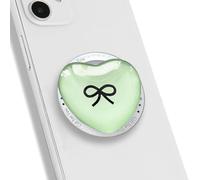TTPSRY Magnetic Phone Grip Stand Airbag Holders Creative Heart & Bow Design With Magnetic Ring Removable Anti Slip Stylish Decor Accessories Suitable for Girls Smartphones Gifts(Light Green)