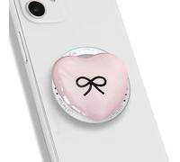 TTPSRY Magnetic Phone Grip Stand Airbag Holders Creative Heart & Bow Design With Magnetic Ring Removable Anti Slip Stylish Decor Accessories Suitable for Girls Smartphones Gifts(Light Pink)