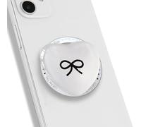 TTPSRY Magnetic Phone Grip Stand Airbag Holders Creative Heart & Bow Design With Magnetic Ring Removable Anti Slip Stylish Decor Accessories Suitable for Girls Smartphones Gifts(White)