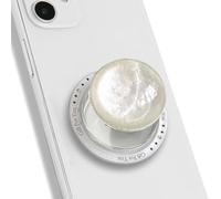 TTPSRY Magnetic Phone Grip Stand Glitter Stylish Crystal Ball Retractable Airbag Cushion Holder Removable With Magnetic Ring Suitable for Girls Smartphones Decor Gifts(White)