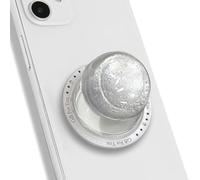 TTPSRY Magnetic Phone Grip Stand Glitter Stylish Crystal Ball Retractable Airbag Cushion Holder Removable With Magnetic Ring Suitable for Girls Smartphones Decor Gifts(Silver Gray)