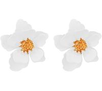 TTPSRY Ohrringe für Damen Mädchen Einfache Blumen Ohrringe Bunte Mattierte Ohrringe Hypoallergen Süße Ohrringe mit Geschichteten Blütenblättern Schmuckgeschenk